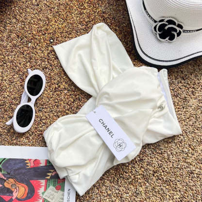 White swimsuit Chanel new ss2026