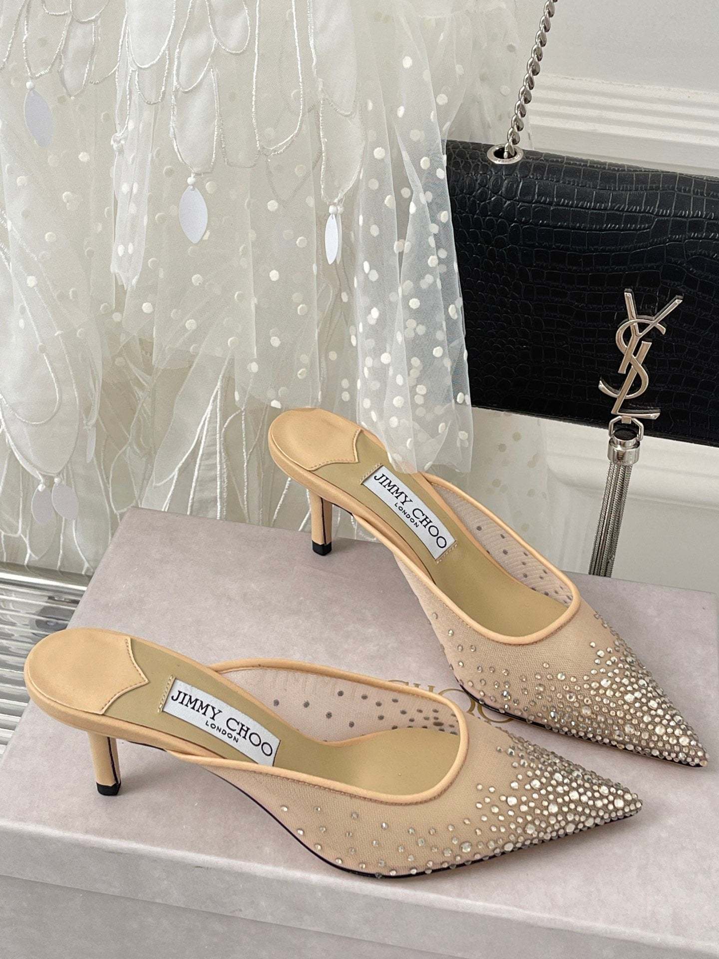 Jim** Cho* rhinestone high heels VIP1:1