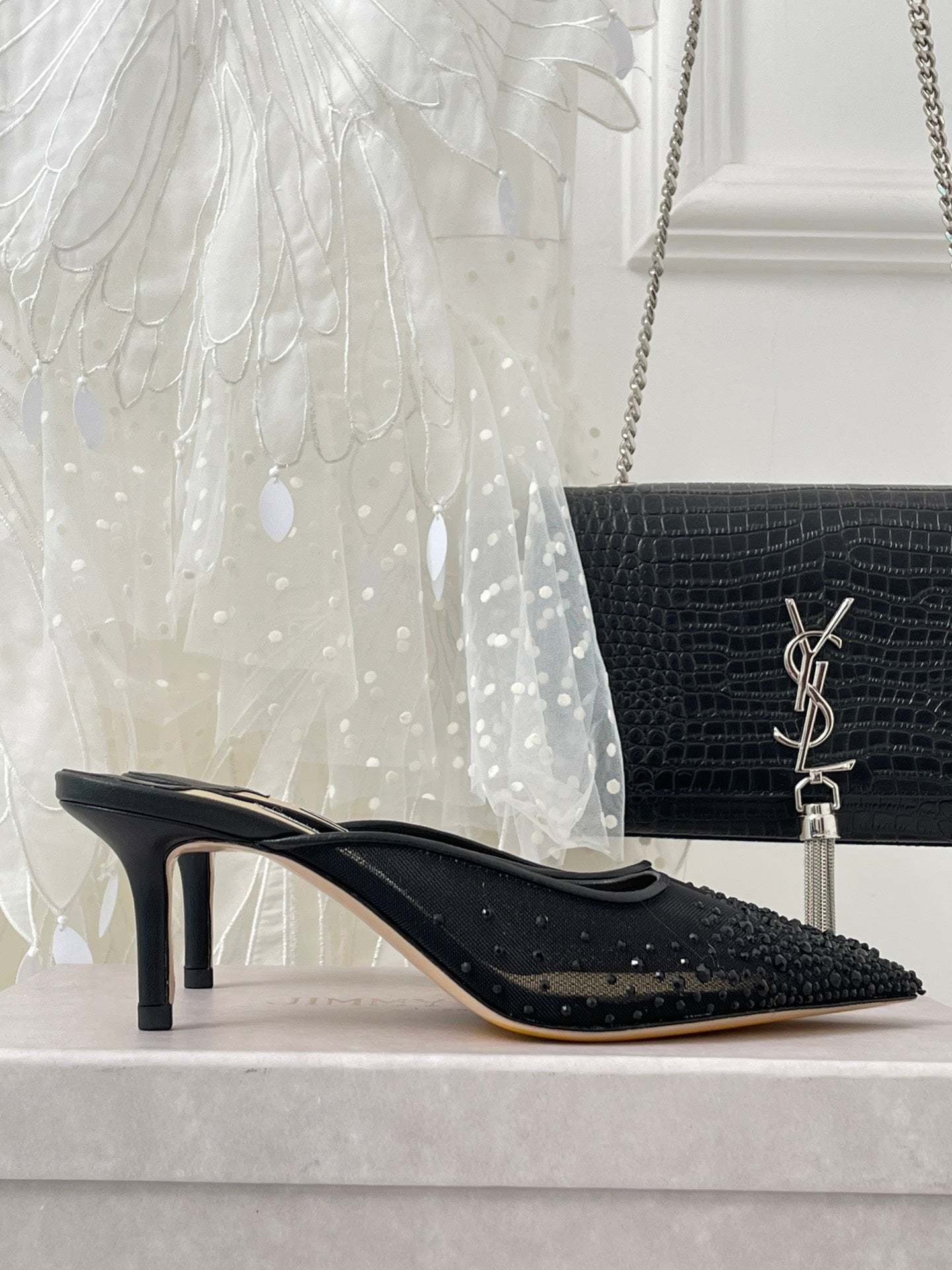 Jim** Cho* rhinestone high heels VIP1:1