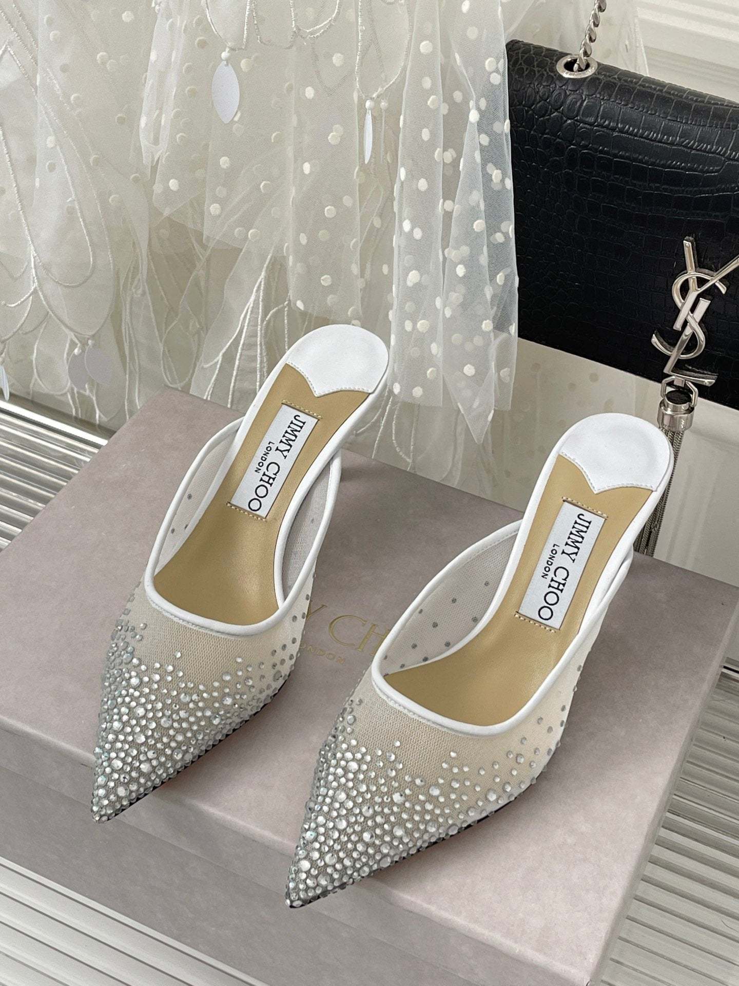 Jim** Cho* rhinestone high heels VIP1:1