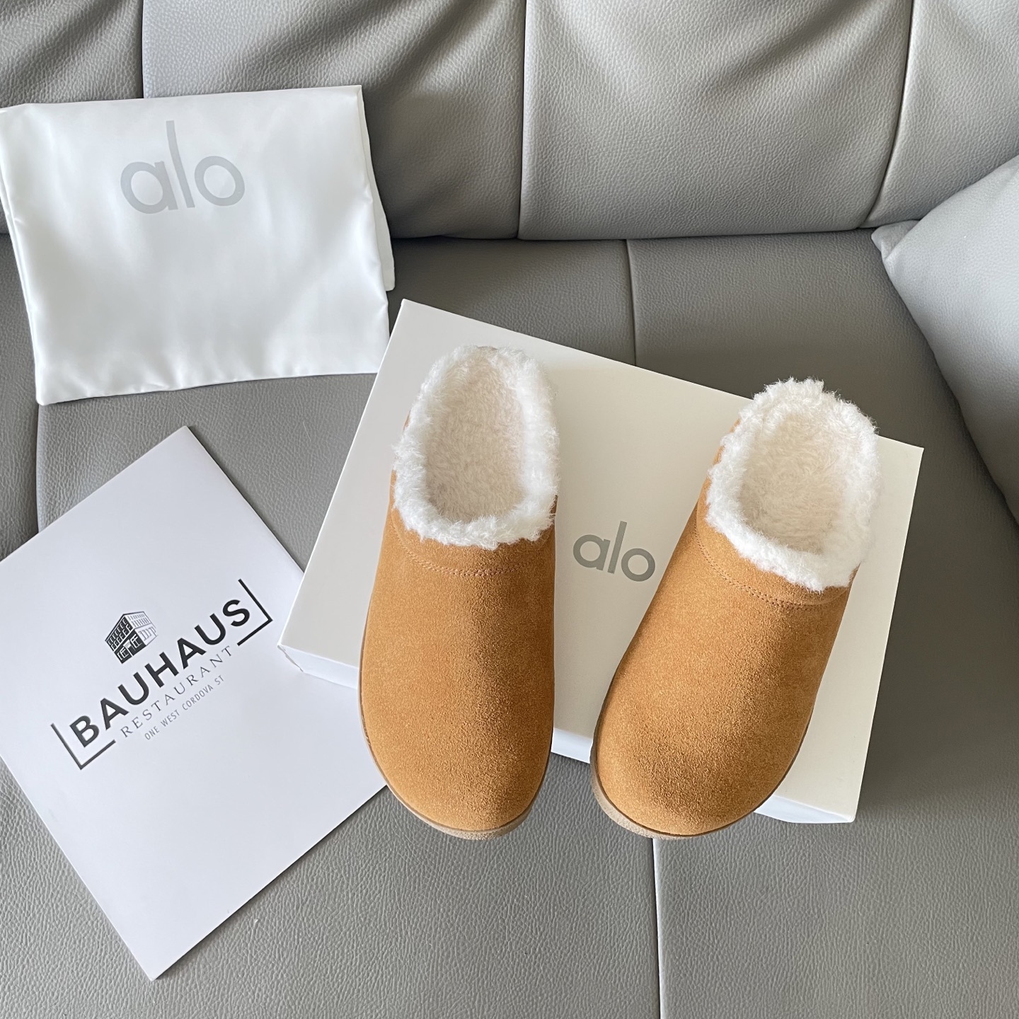 Autumn and winter lambskin fleece slippers