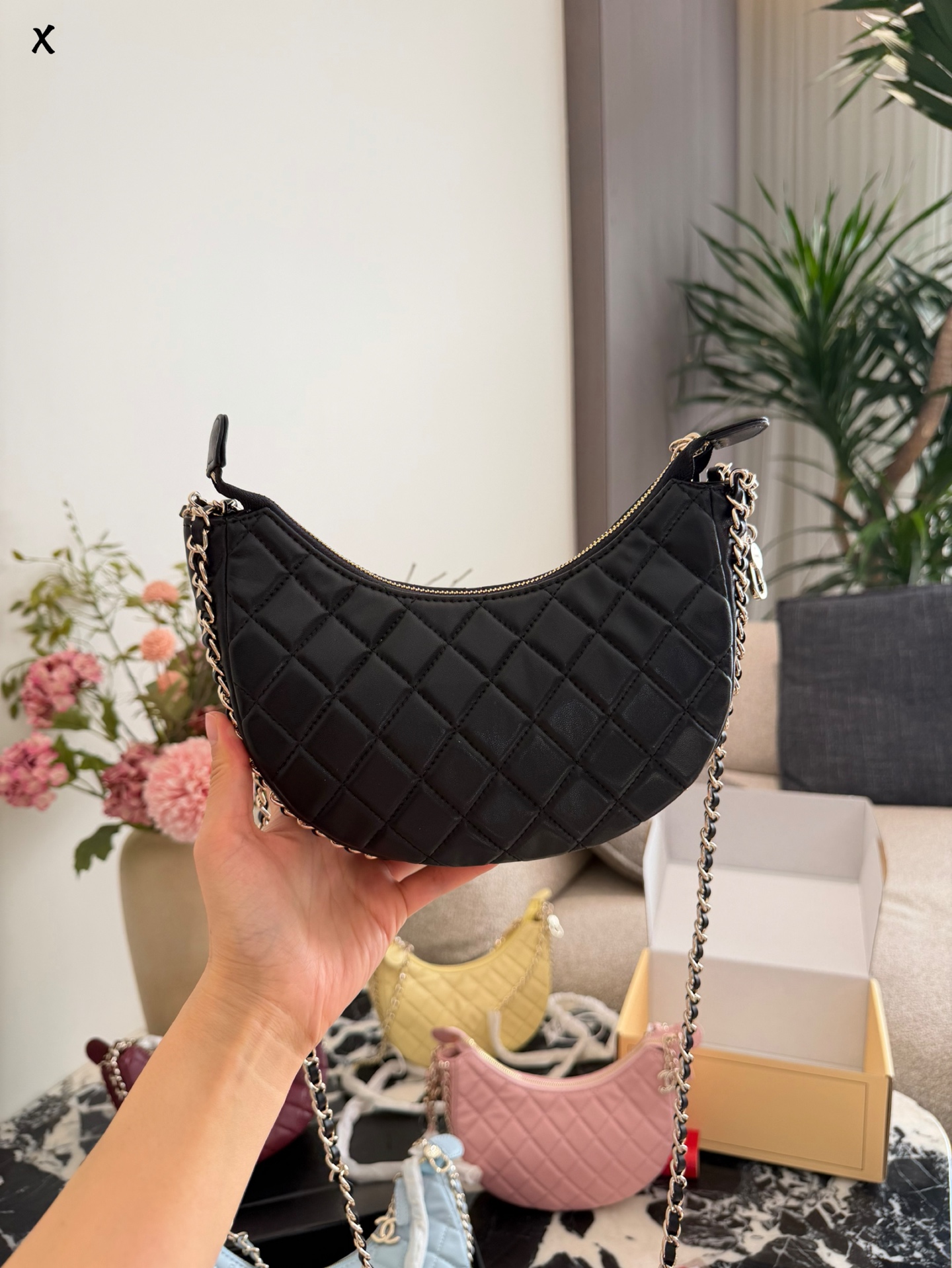 Multifunctional half-moon shaped bag