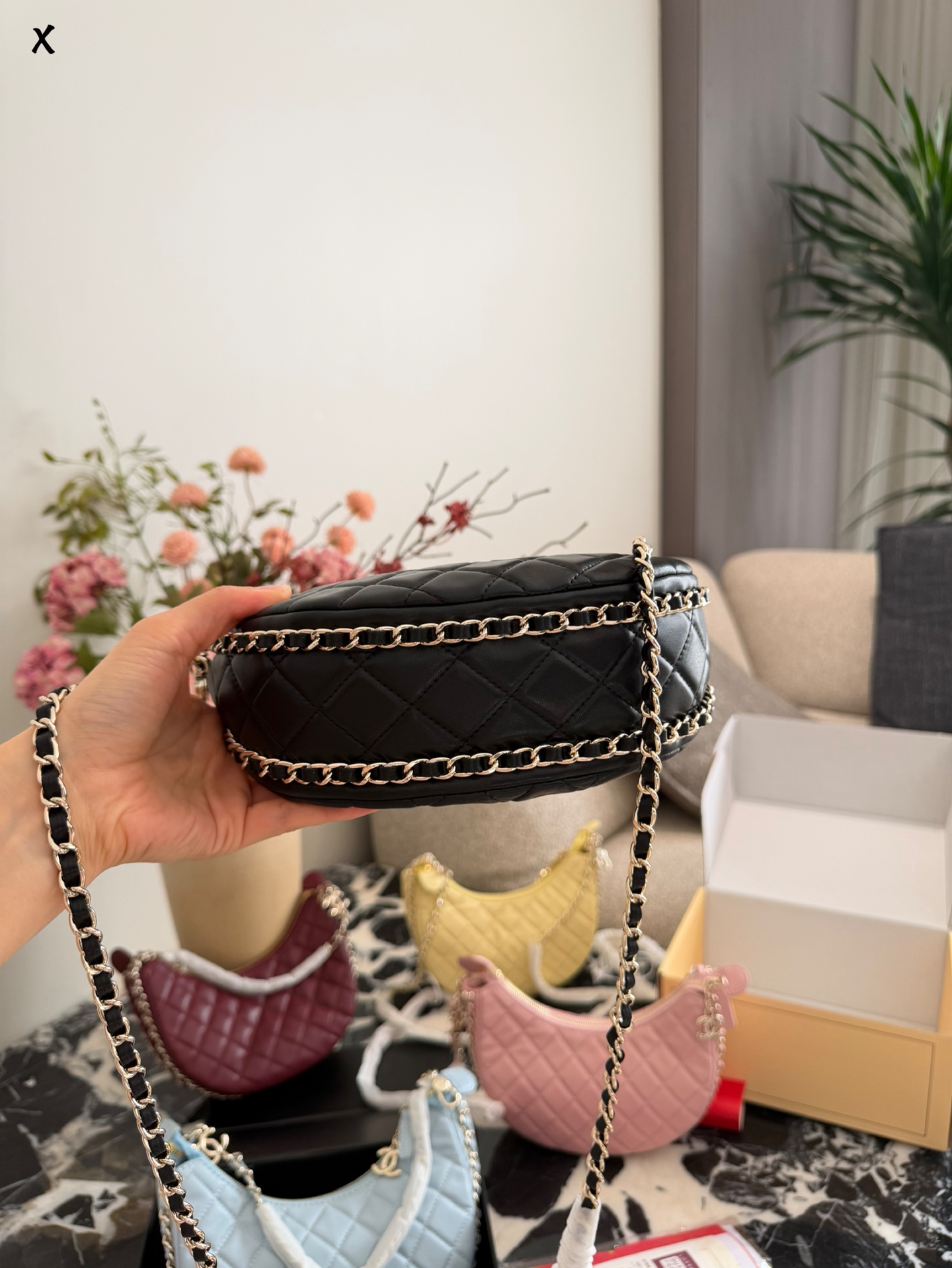 Multifunctional half-moon shaped bag