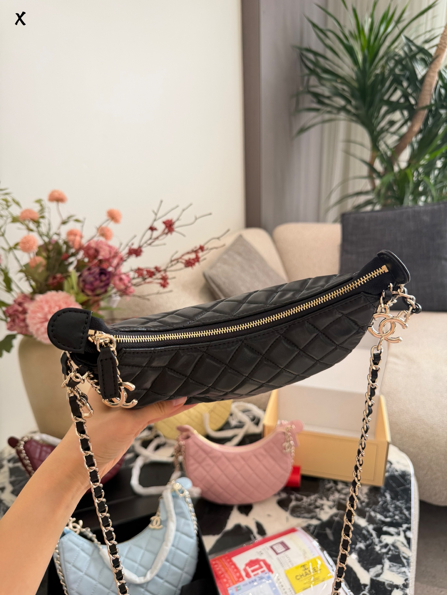 Multifunctional half-moon shaped bag