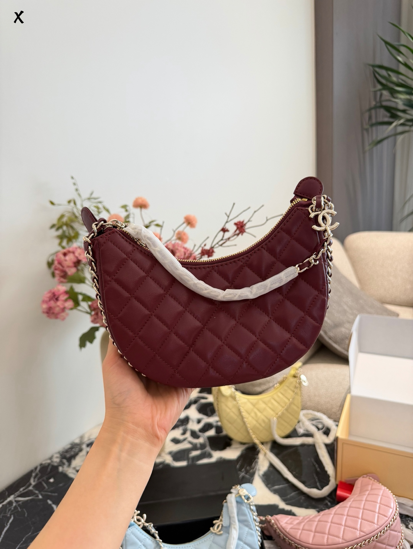 Multifunctional half-moon shaped bag