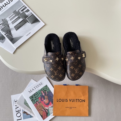 Printed head-covering couple's slippers