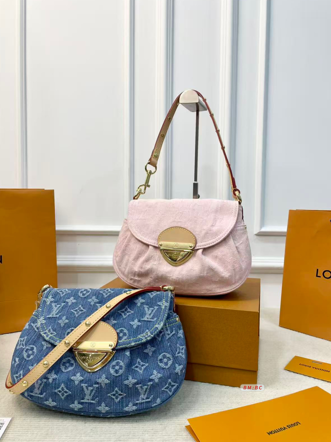 Denim dumpling bag