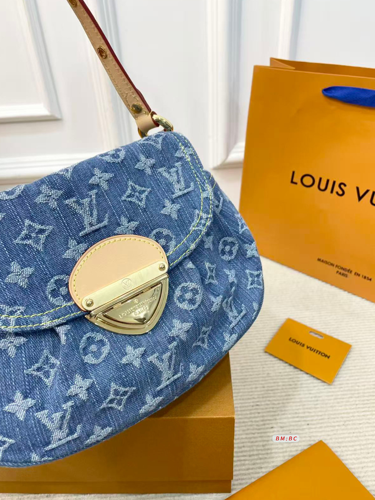 Denim dumpling bag