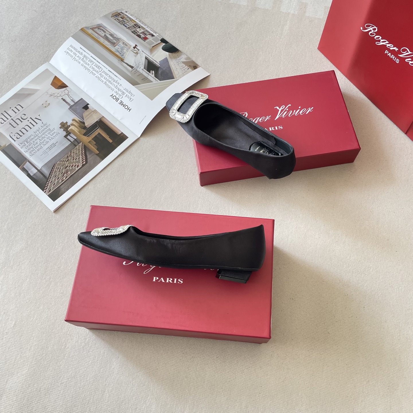 Early spring slip-on shoes with buckle detail
