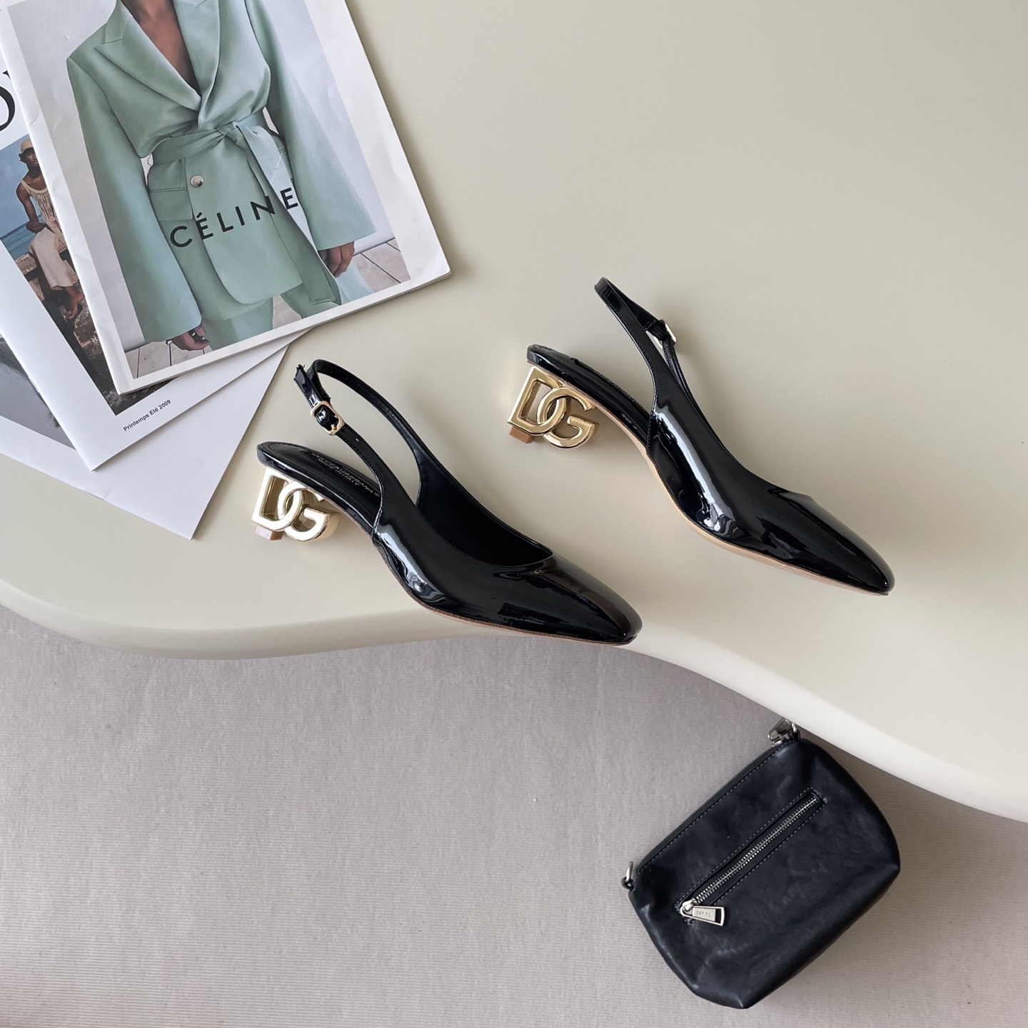 Early Spring Small Square Head Electroplated Heel