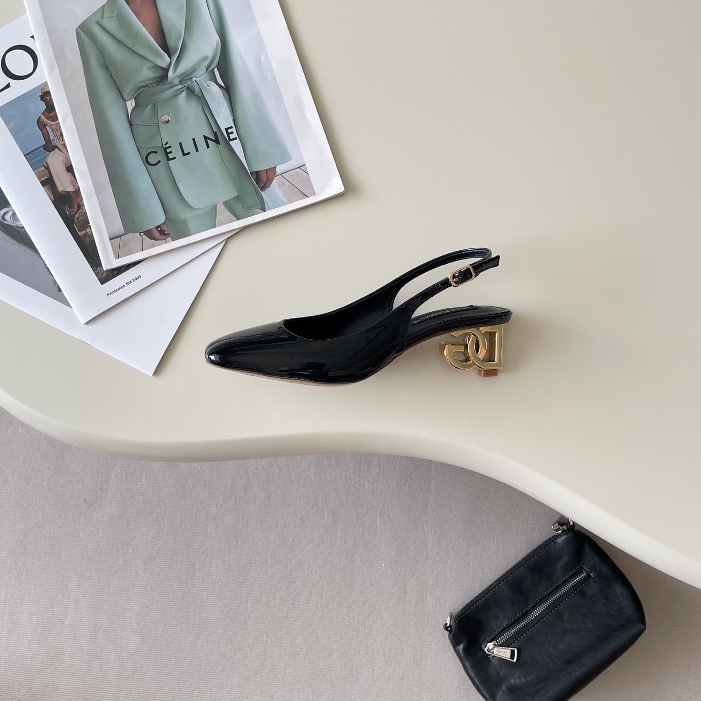 Early Spring Small Square Head Electroplated Heel