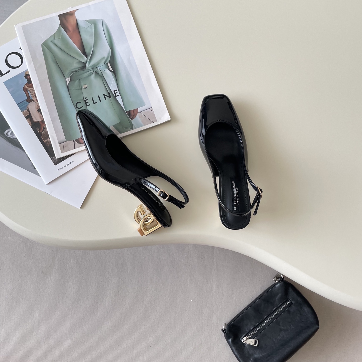 Early Spring Small Square Head Electroplated Heel