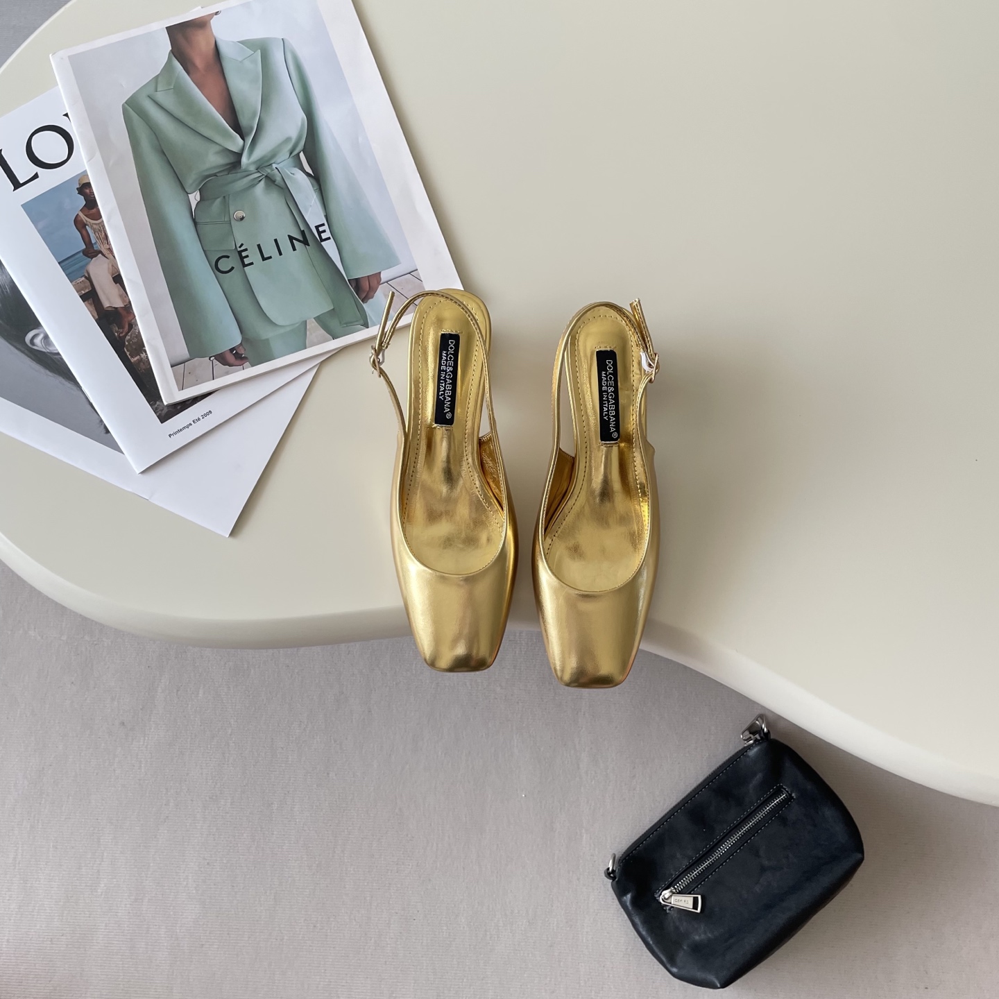 Early Spring Small Square Head Electroplated Heel