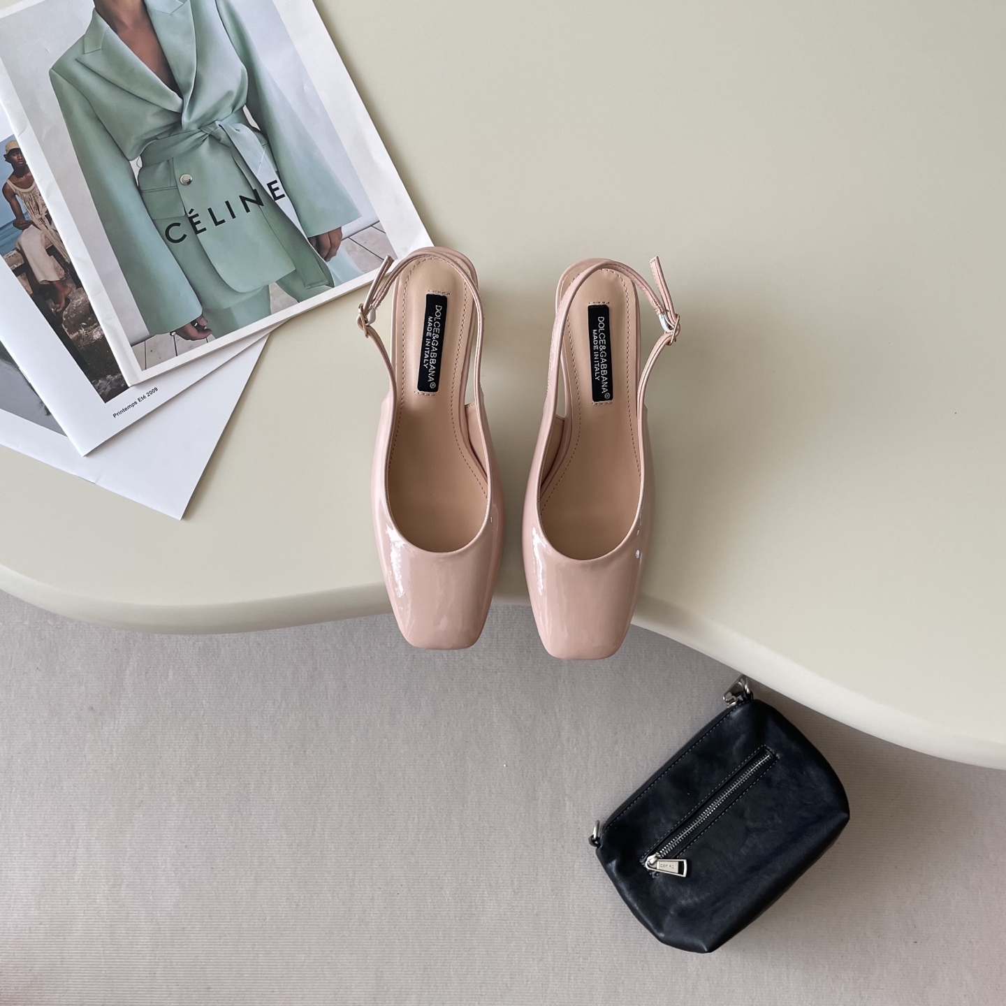 Early Spring Small Square Head Electroplated Heel