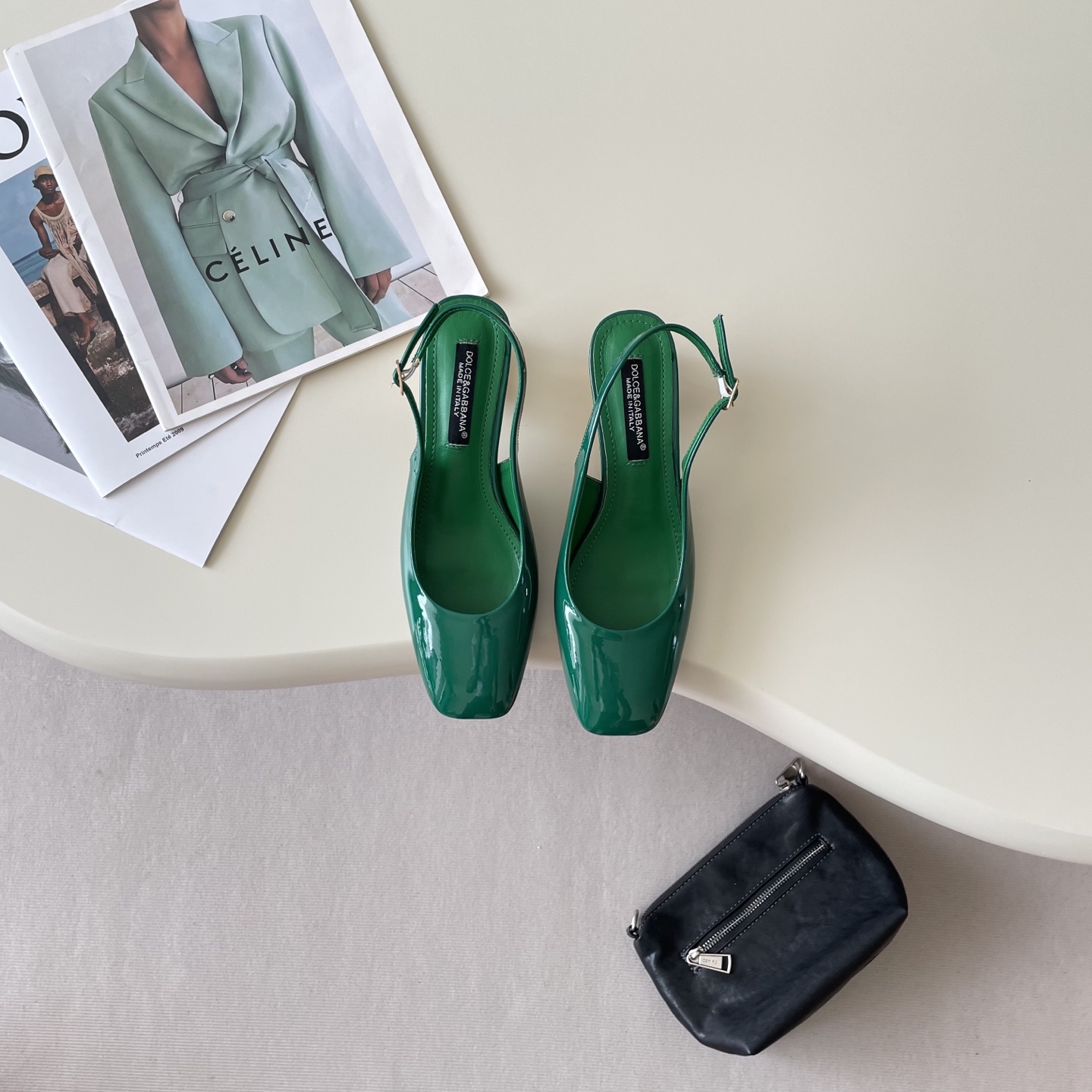 Early Spring Small Square Head Electroplated Heel