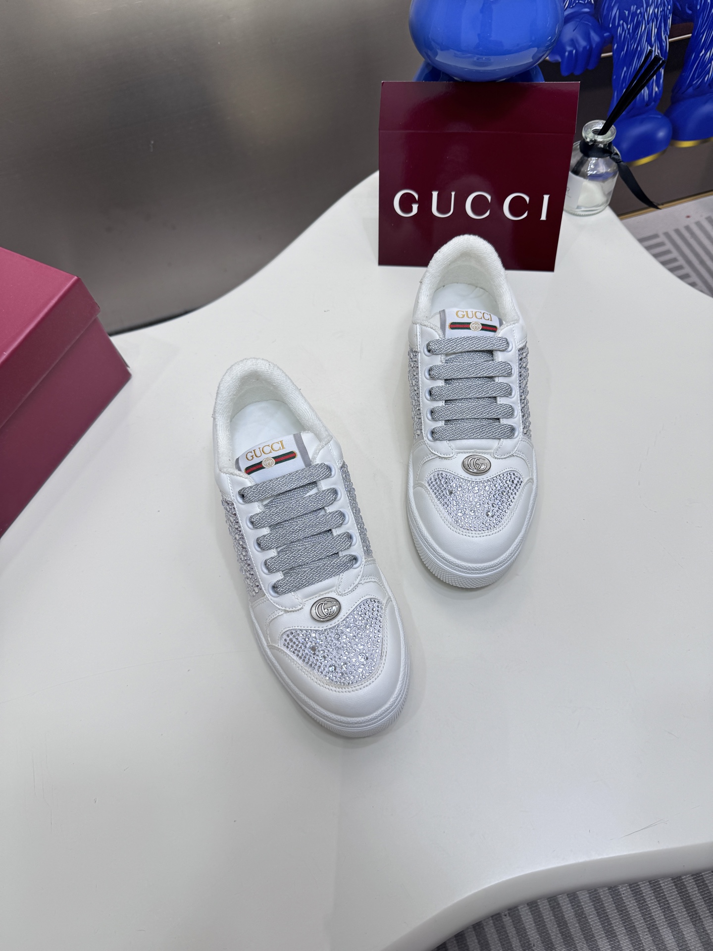 Distressed casual sneakers