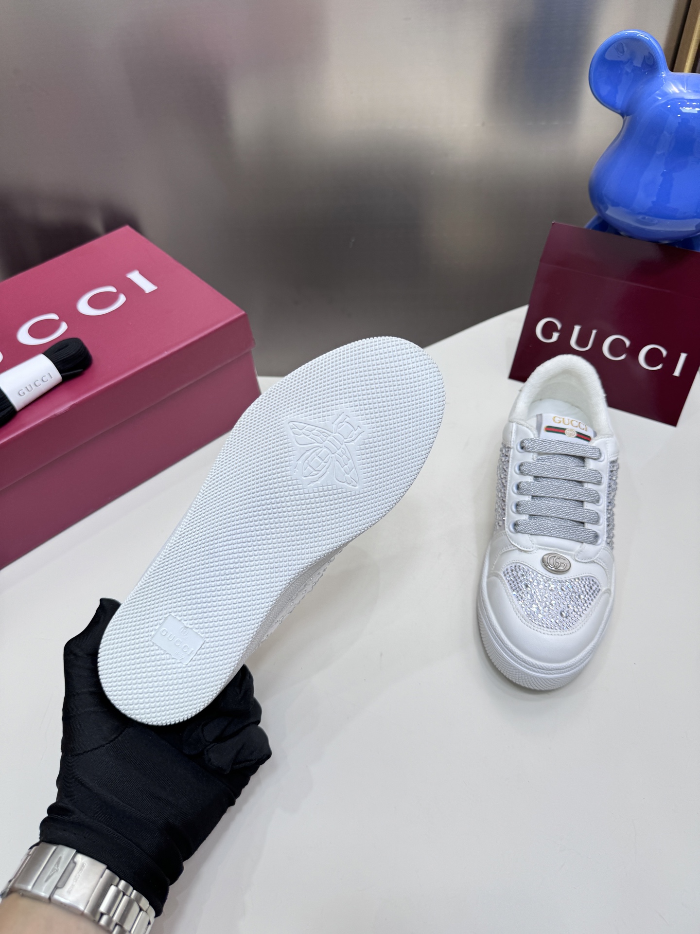 Distressed casual sneakers