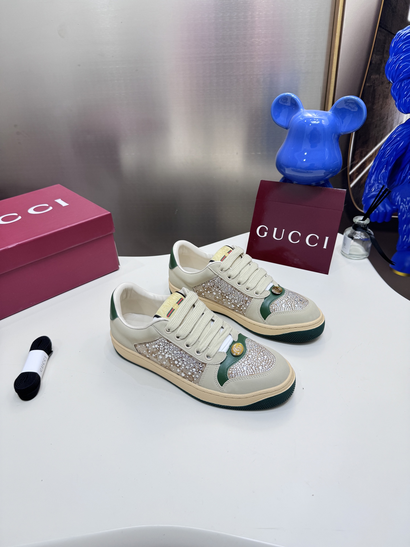 Distressed casual sneakers