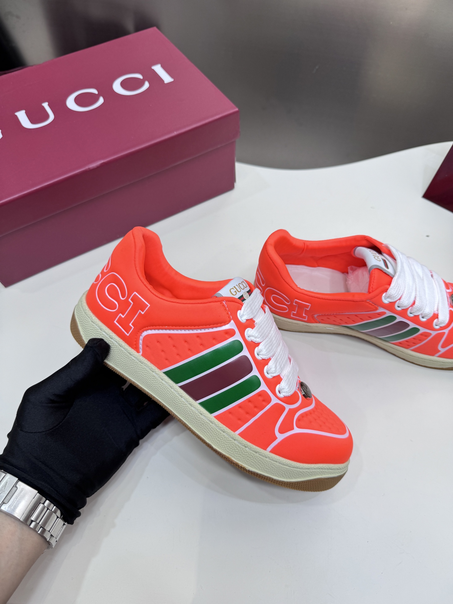 Distressed casual sneakers