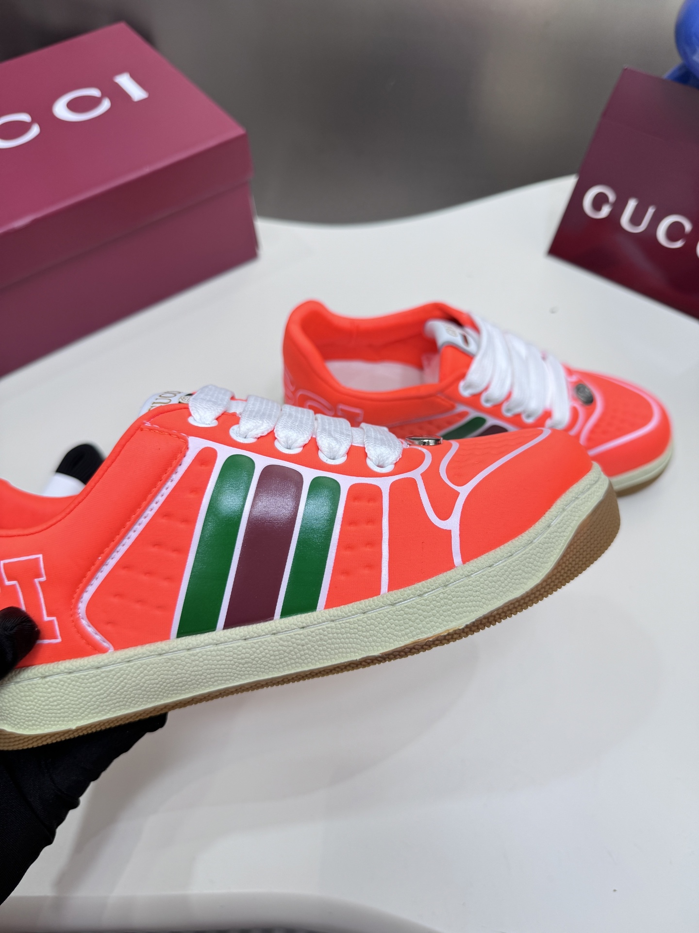 Distressed casual sneakers