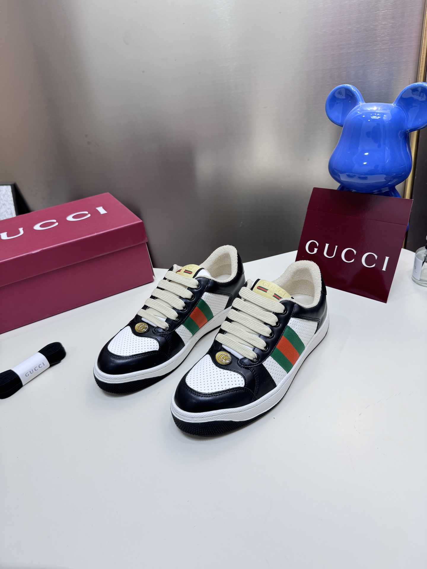 Distressed casual sneakers