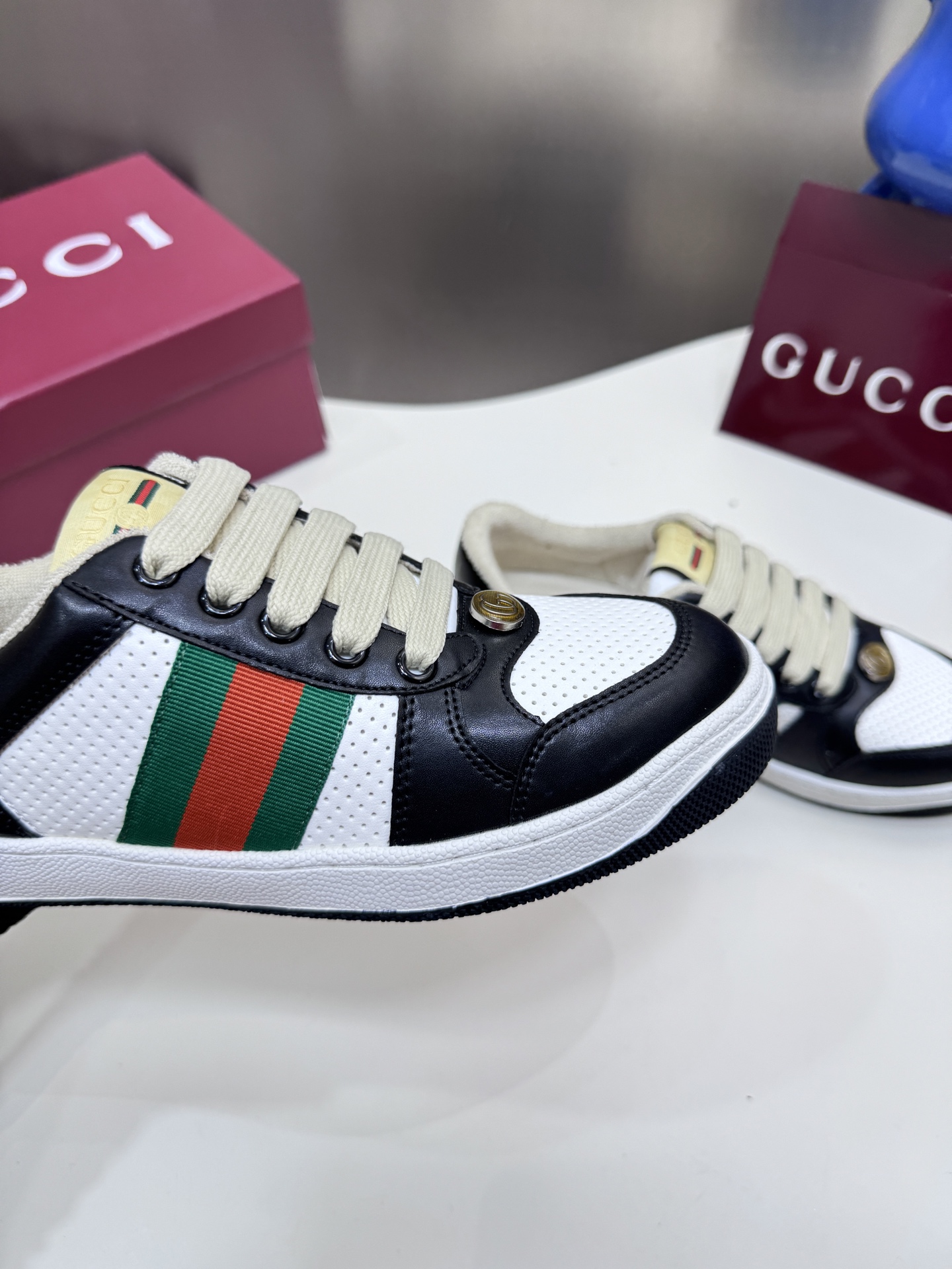 Distressed casual sneakers