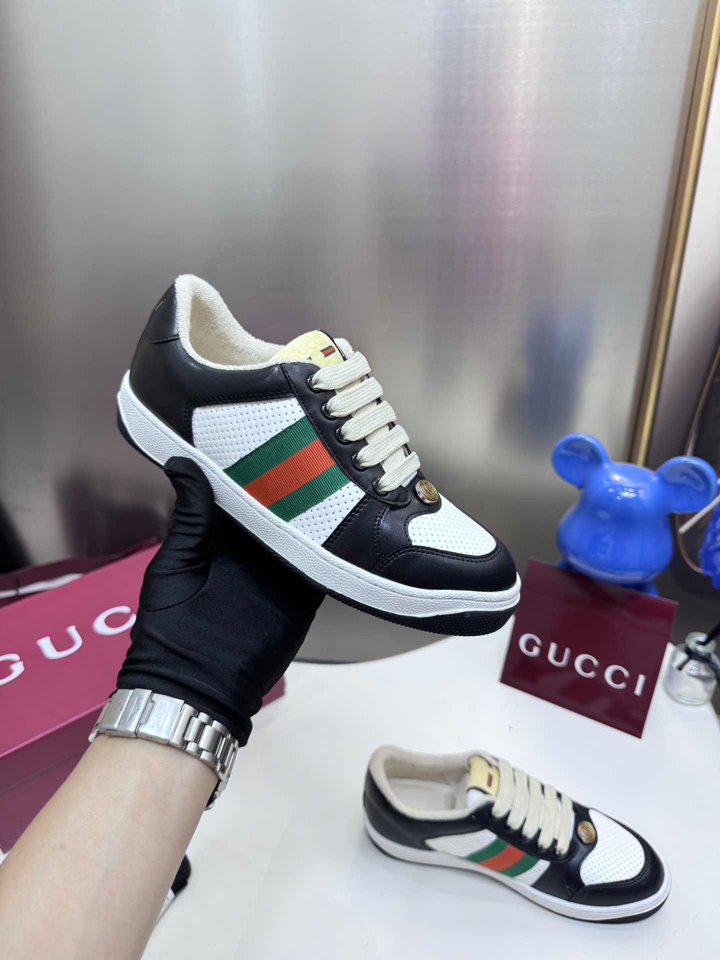 Distressed casual sneakers