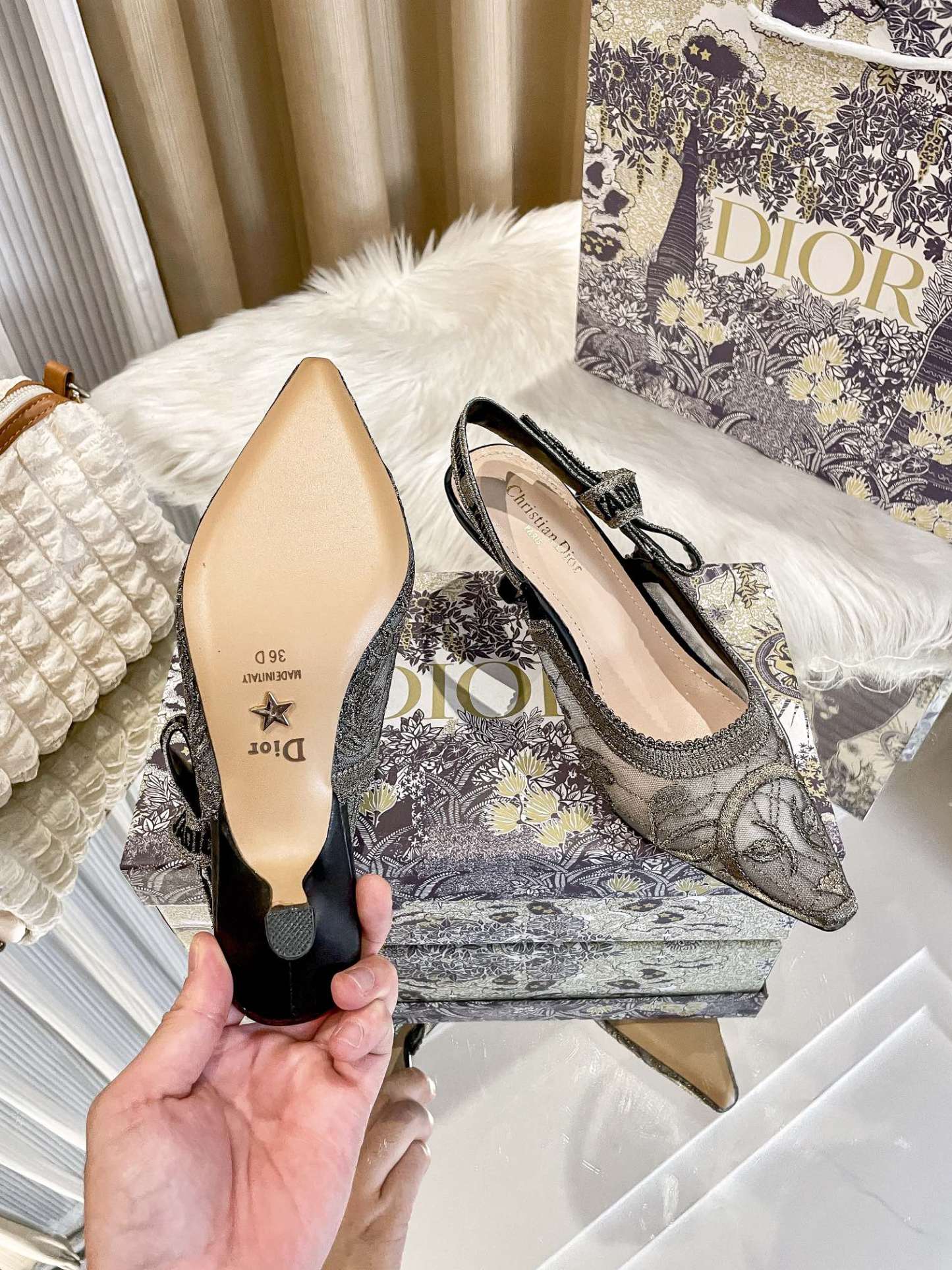 New embroidered kitten heel sandals