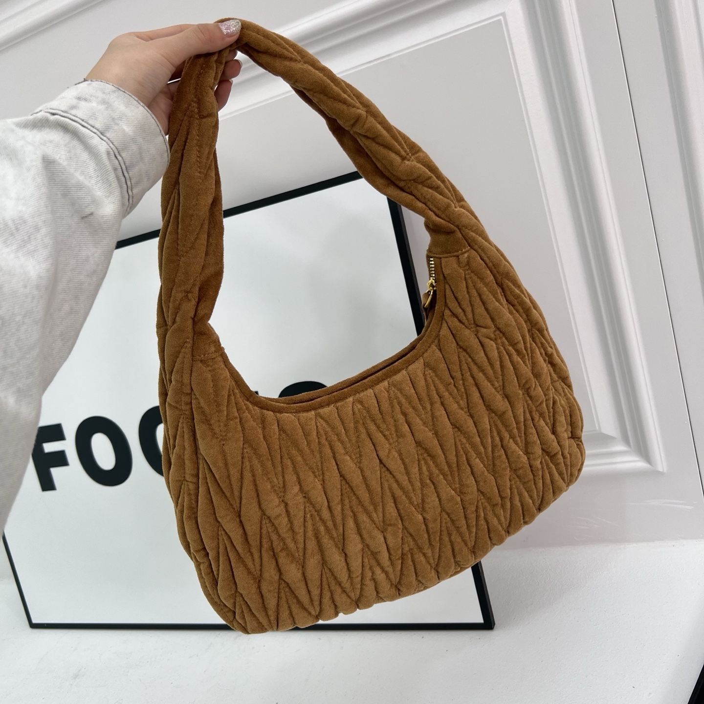 Pleated trendy women's bags