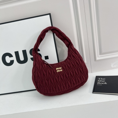 Pleated trendy women's bags