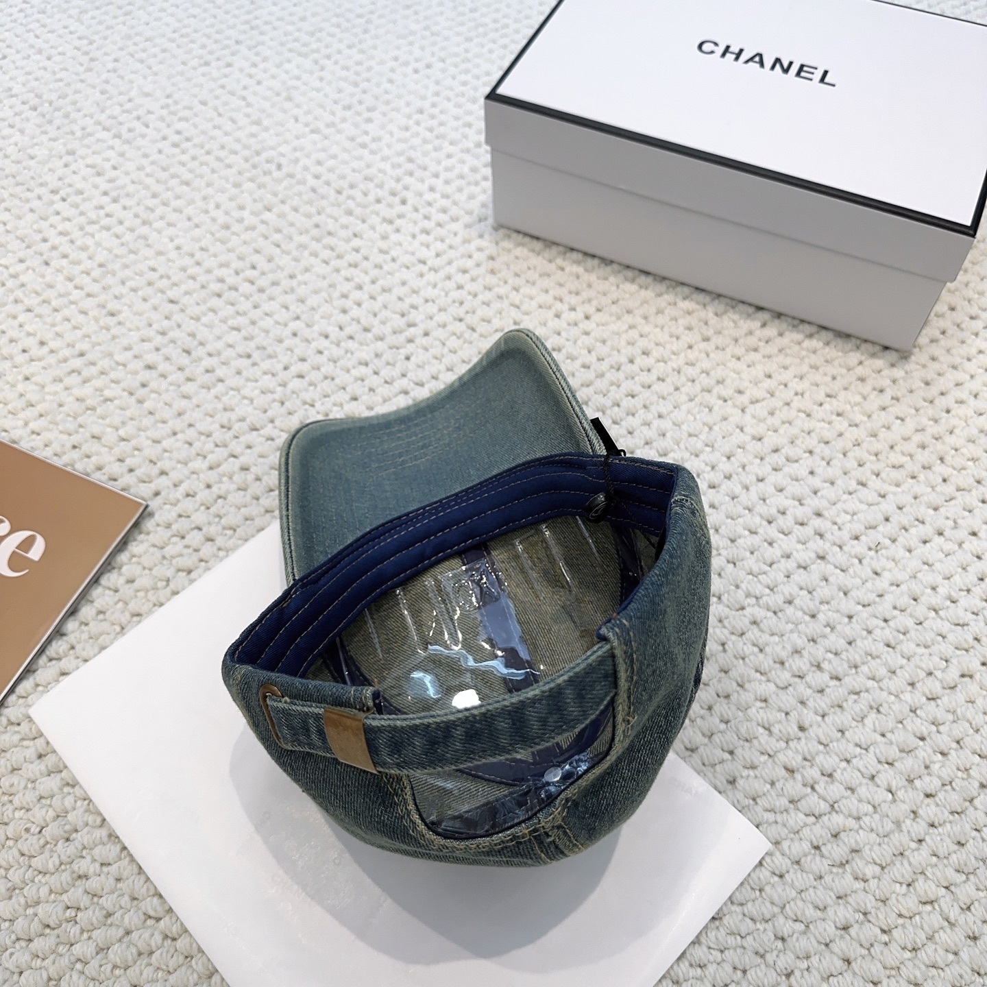 Denim blue vintage baseball cap