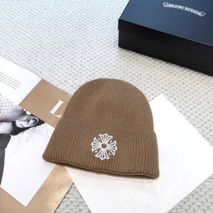 New autumn/winter collection knitted beanie with a cross design.