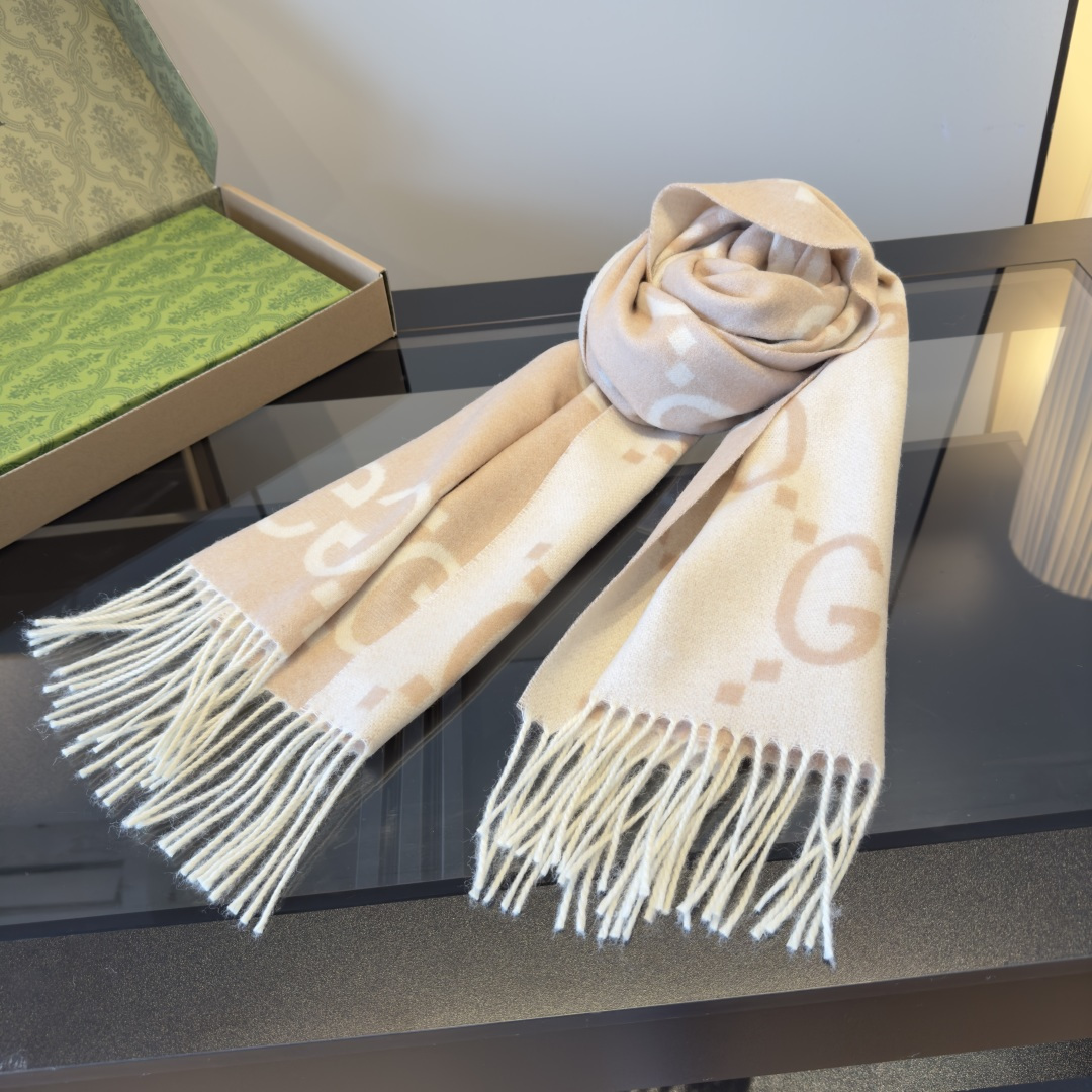 New double-sided cashmere scarf