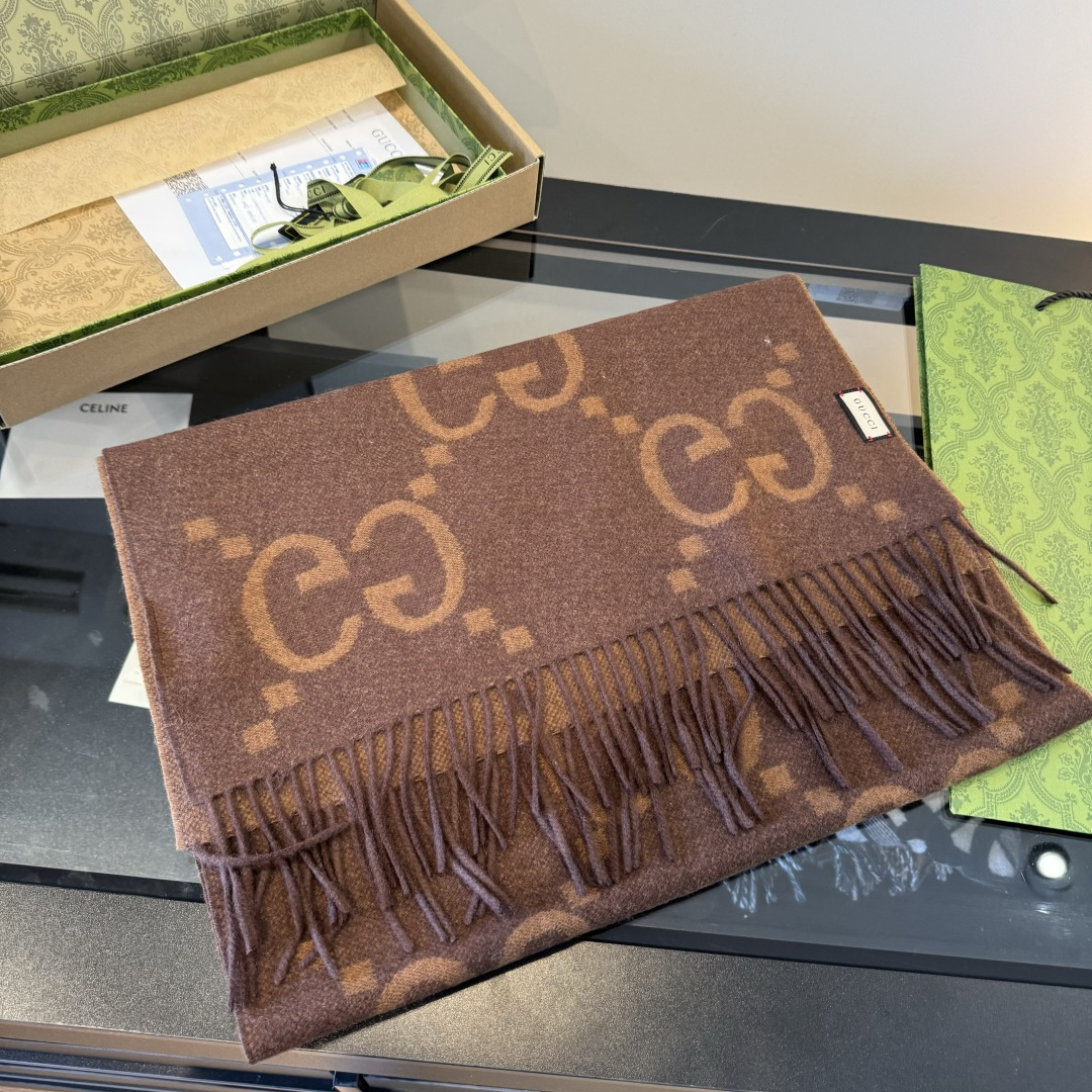 New double-sided cashmere scarf