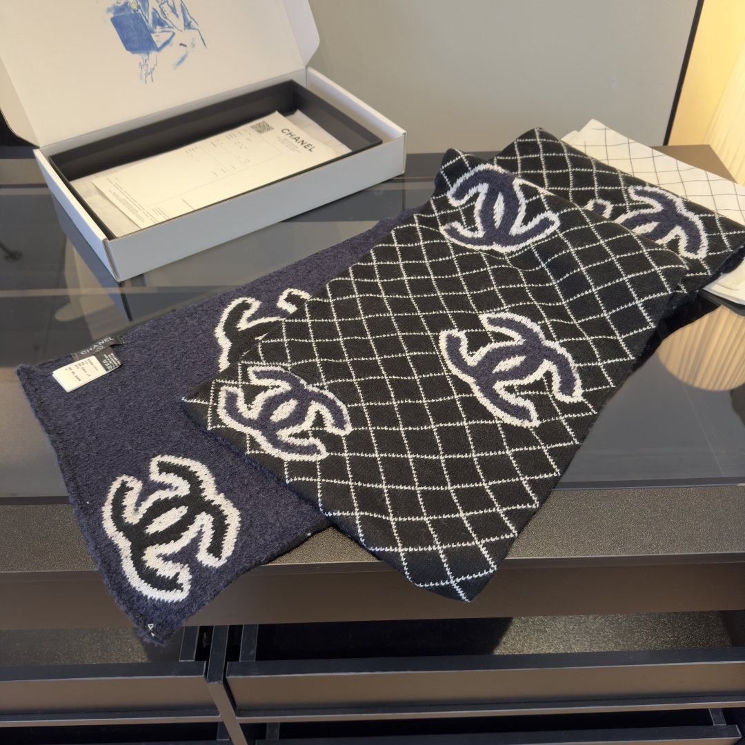 Stylish embroidered knitted wool scarf/shawl