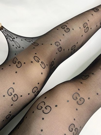 Trendy letter-print stockings
