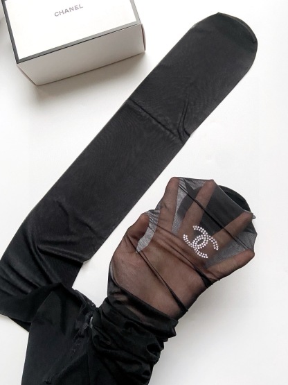 Bestselling rhinestone double-C logo stockings