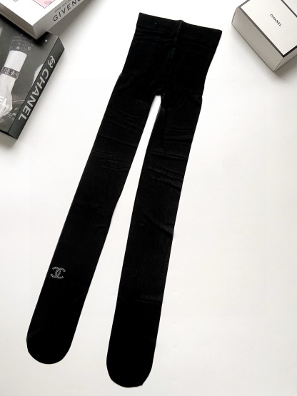 Bestselling rhinestone double-C logo stockings