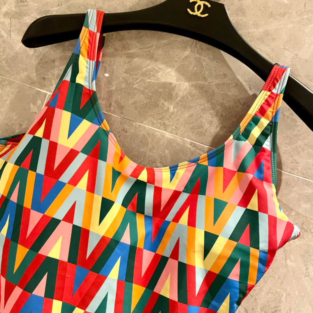 New colorful one-piece swimsuit