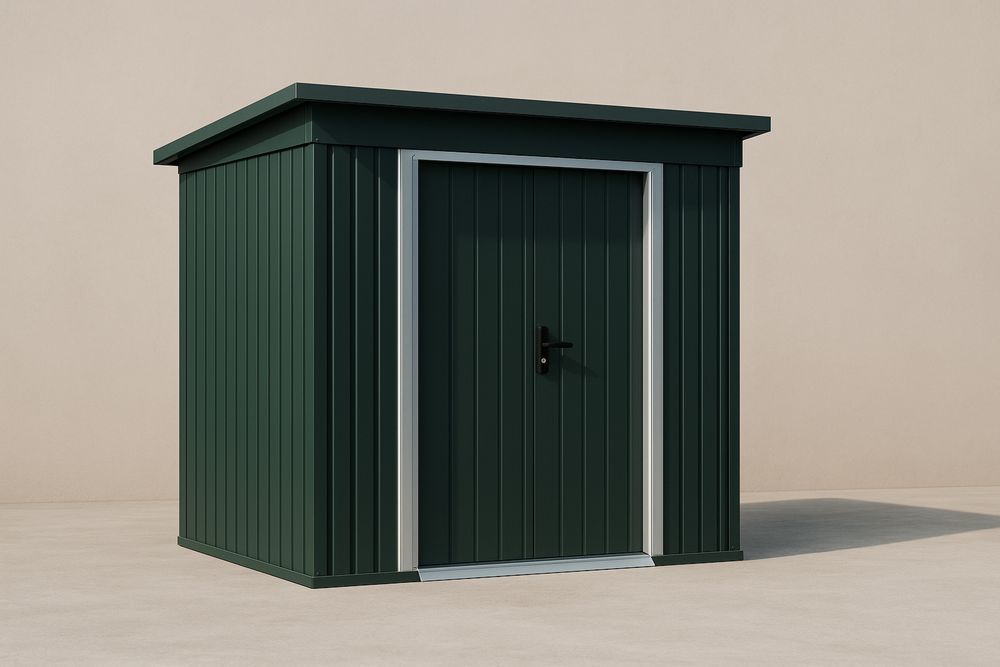 Capanno da Giardino in Acciaio Verde 210x150x180 cm