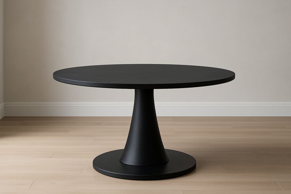 Tavolo rotondo in legno MDF nero