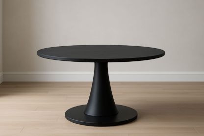 Tavolo rotondo in legno MDF nero