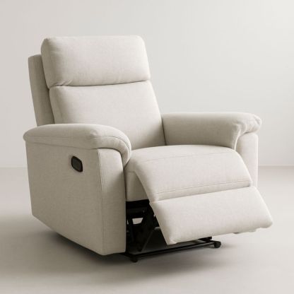 Poltrona Recliner Tessuto Beige Dimensioni 100x90x100 cm