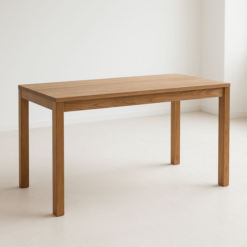 Tavolo rettangolare legno massello naturale 120x60x75 cm