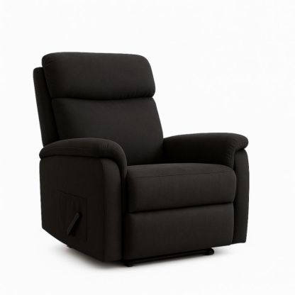 Poltrona reclinabile nera tessuto poliestere 100% 110 cm x 90 cm x 98 cm