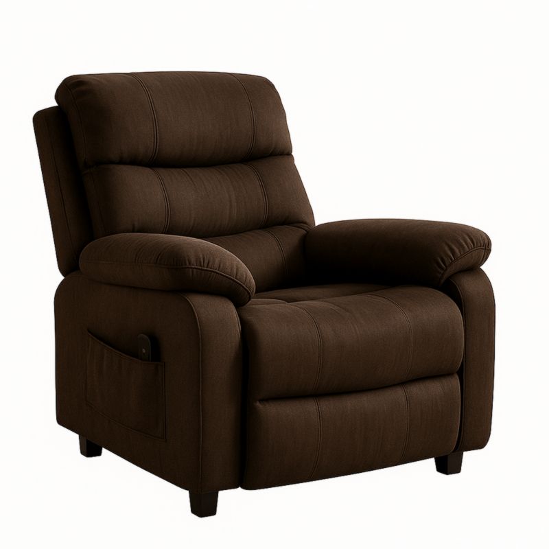 Poltrona reclinabile marrone tessuto poliestere 98x85x100 cm