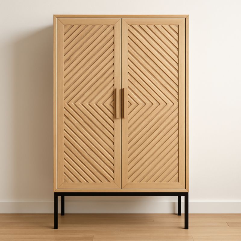 Armadio in Legno con Porte a Battente Altezza 180 cm Larghezza 100 cm Profondità 40 cm