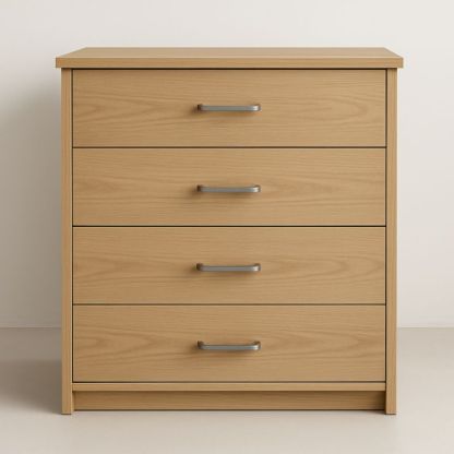 Cassettiera in Legno con 4 Cassetti