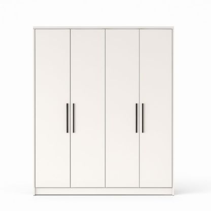 Armadio in MDF Bianco 4 Ante 200x180x60 cm