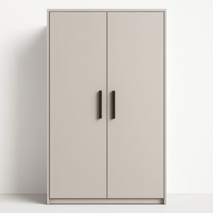 Armadio guardaroba beige MDF 200x110x50 cm